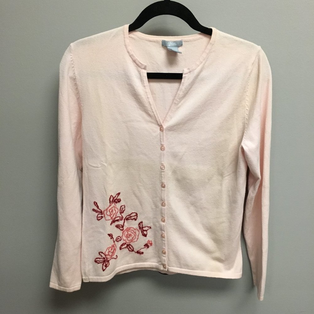 GNW Women's Embroidered Cardigan - Size M